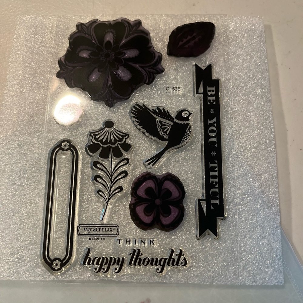 Black and Purple Stamp Set by my acrylix.